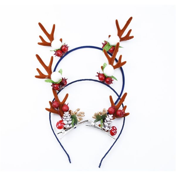 

6шт слева и правые поддельные рога милые аксессуары для волос bridal tiara аксессуары рождественские декоративные цветы венки diy подарки f