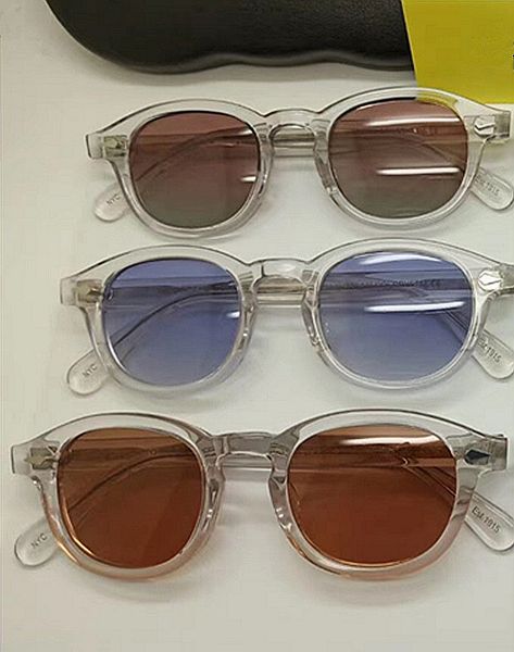 

johnny depp crystal-rim gradient sunglasses hd uv400 lens beach holiday glasses l m s sizes full-set case oem outlet2284