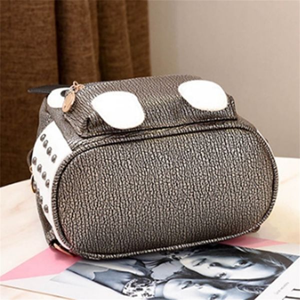 

women teens girls panda book bag rivet backpack mini casual panda shoulder bags