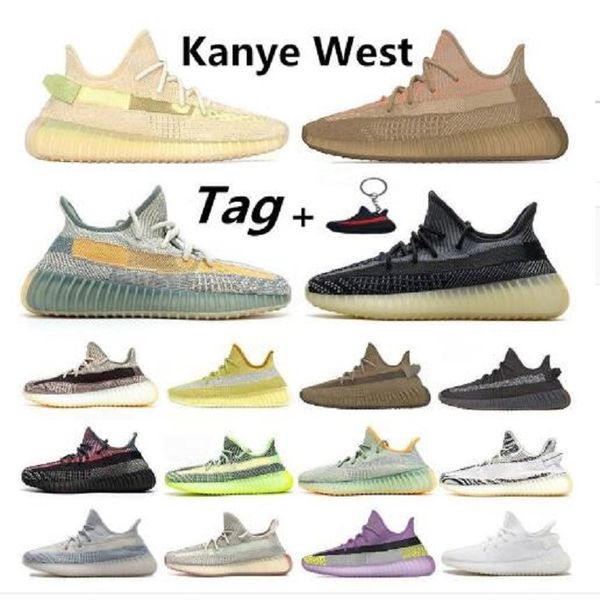 

2021 kanye west v2 running shoes cinder tail light zebra yecheil cream desert sage men women sneakers size 36-46