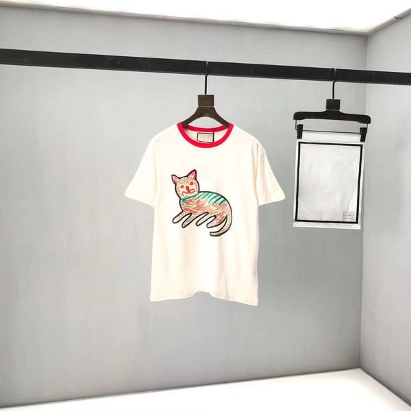 

2020ss spring and summer new high grade cotton printing short sleeve round neck panel t-shirt size: m-l-xl-xxl-xxxl color: black white 343rr