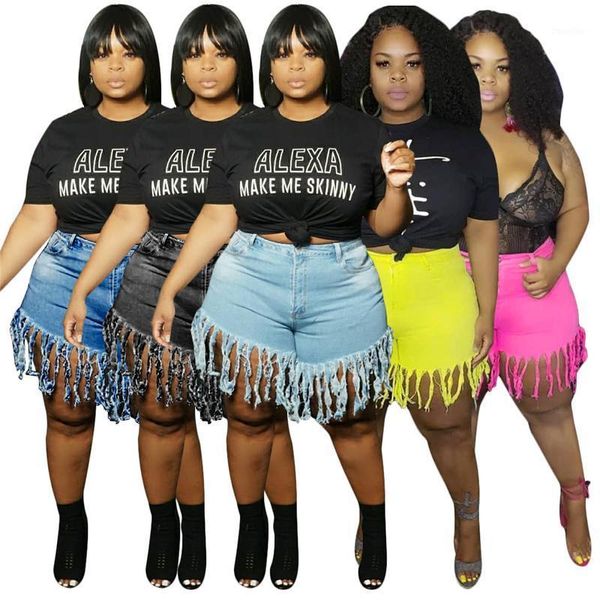 

summer women's shorts streetwear straight casual short jeans denim shorts tassel plus size jeans dropshipping wholesale1, White;black