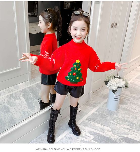 

new children's 2020 wear mink winter sweater thickened foreign sle, Blue