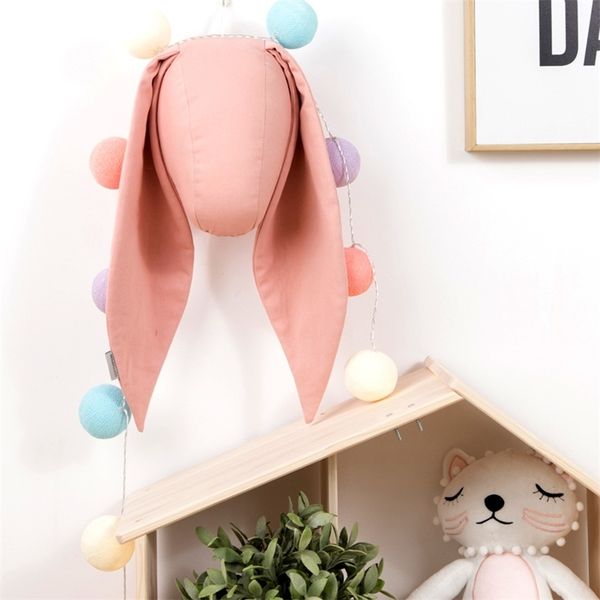

nordic baby pillow cotton animal rabbit three-dimensional cloth animal head infant newborn decoration children's room pendant lj201208
