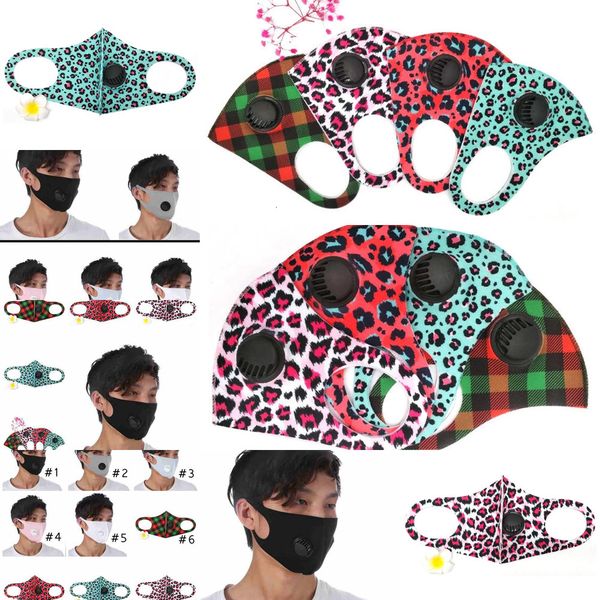

valve factoryanti dust mask with respirator camo face masks washable reusable ice silk cotton plaid leopard 8 i32tz