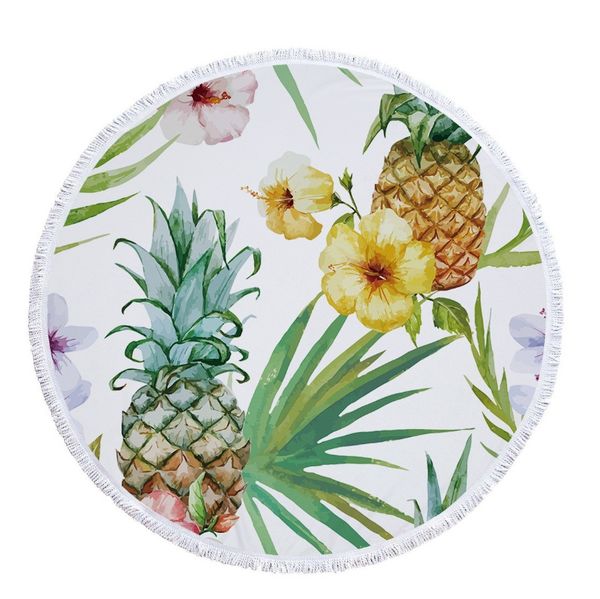 

pine round beach towel tassel boho pine large blanket picnic yoga mat summer leaf round beach towel 150x150cm f wmtqqq