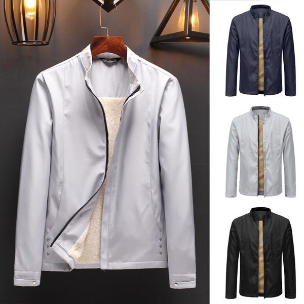 

purchasing 2020 new men's autumn winter casual solid jacket long sleeved coat fashion winter jacket, Black;brown