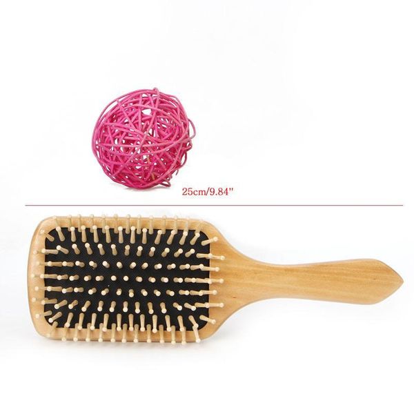 

professional wood paddle pin hair brush cushion massage hair comb brush heath professio wmtqvg, Silver