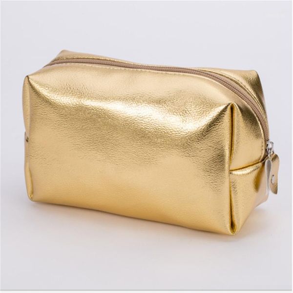 

women cosmetic bag pink gold makeup bag zipper make up handbag organizer storage case pouches toiletry wash beauty box1