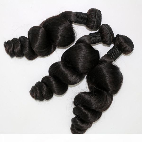 

burmese hair bundles vietnamese cambodian human hair weave natural color 3bundles lot loose wave cuticle human hair extensions, Black