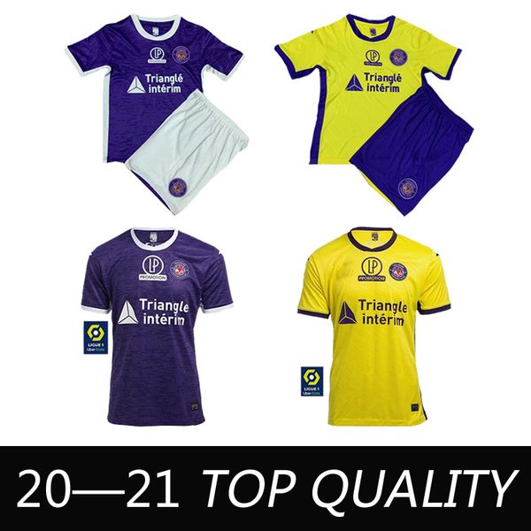 

toulouse fc soccer jersey 2020 2021 maillot de foot home away rhys healey anriste adli bayo spierings men kits kids football shirts, Black;yellow