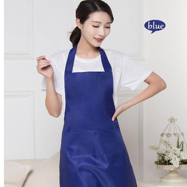 

aprons simple solid color 6 colors plain apron+pocket for chefs butcher kitchen cooking craft baking cleaing chef apron