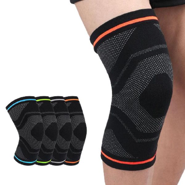 

1pc lightweight sports kneepad men elastic skin-friendly knee pads support fitness gear basketball volleyball brace protector, Black;gray