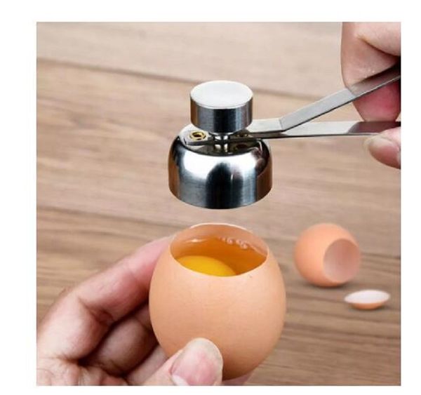 

new practical metal egg scissors egg er cutter shell opener stainless steel boiled raw egg open creative kitchen tools set