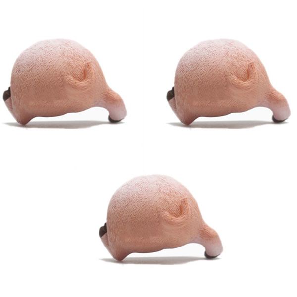 

three-dimensional cartoon half body animal funny bufridge magnets magnet stickers refrigerator decoration 3 pcs