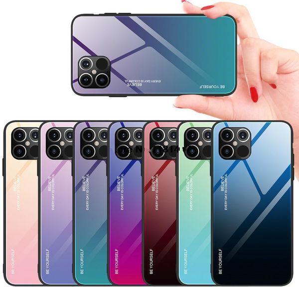 

tempered glass case for iphone 12 11 pro max x xs max xr 7 8 6s plus fundas gradient cove for iphone 12 pro max x jlldbv infant2005