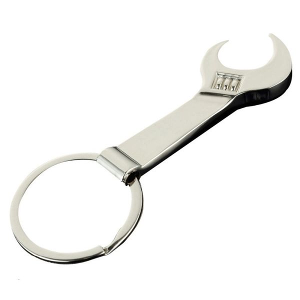 

jars silver openers eco-friendly wrench stainless steel spanner beer bottle opener key chain keyring gift kitchen tools wholesale