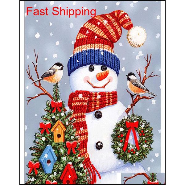 

5d diy christmas full drill rhinestone diamond painting kits cross stitch santa claus snowman hom qyldvu bdenet