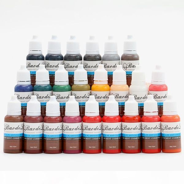 

permanent makeup pigment 15ml fast color professional eyebrow lip liner micro tattoo ink set permanent pigments