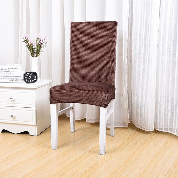 

chair covers european dark coffee color dining room slipcover 9 colors optional1
