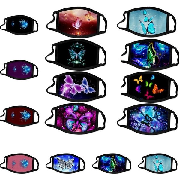 

children for designer personality butterfly face fashion 3d printing anti-dust breathable washable mask ll167