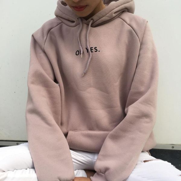 

spring autumn fashion pink harajuku sweater women casual girl long sleeve loose terry pocket pullover female letter clothes thin, White;black