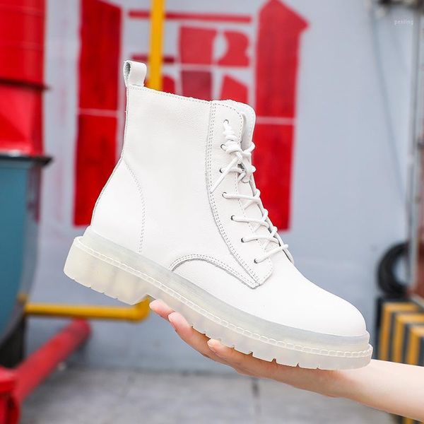 

layer cowhide inner zipper rib bottom boots women's short boots with thick soles increased in autumn and winter1, Black