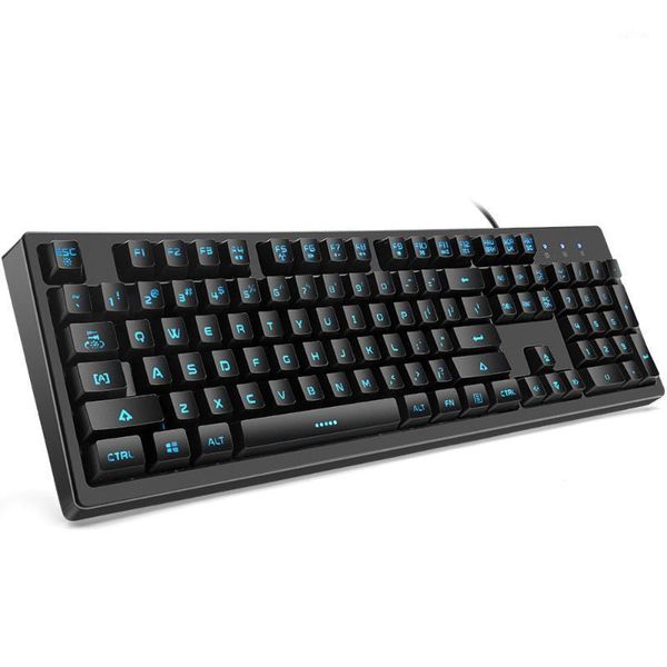 

keyboards basaltech mechanical feeling gaming keyboard wired usb with led backlit quiet keys ergonomic waterproof membrane black1
