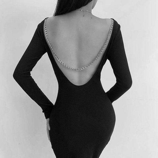 

casual dresses 2021 arrive white/black women knitted dress, Black;gray