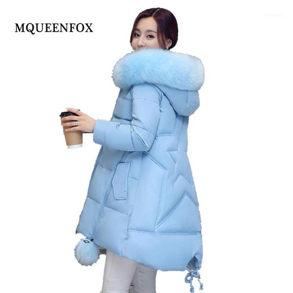 

hooded jacket winter women coat jacket 2019 new big collar printing winter collection women coat casual loose warm parka1, Black