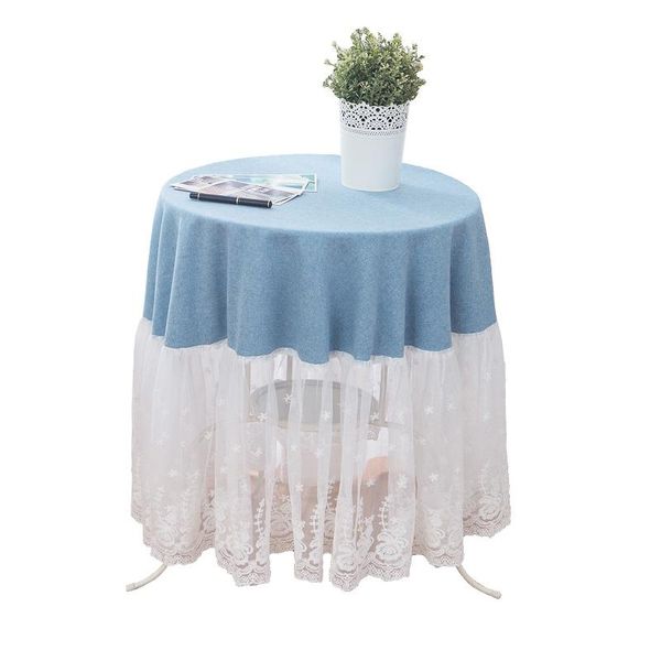 

table cloth fashion dining round with lace