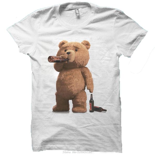 

t-shirt ted drink beer bear beer movie the happiness is have my t-shirt new men's custom printed hipster tees, White;black