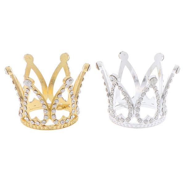 

other festive & party supplies 1pc mini crown princess er crystal pearl tiara children hair ornaments for wedding birthday cake decorati