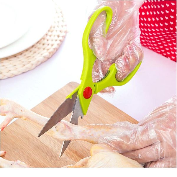 

stainless steel kitchen scissors multi-purpose cutting tool bottle opener used for chicken poultry fish meat vegetabl bbymct