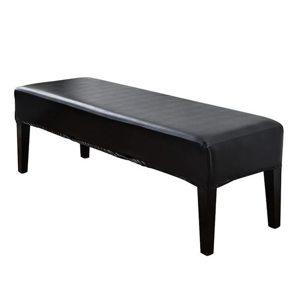 

chair covers home decor slipcover pu leather bench cover elastic dining room bedroom kitchen stylish soft stretch washable waterproof