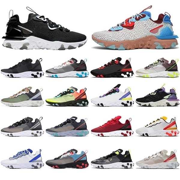 

react element 87 55 running shoes for men women triple black gravity purple sail chaussures breathable outdoor trainers sport sneakers