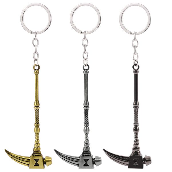 

china factory luxury new movie anime accessories creative personality sickle weapon car lead motorcycle keychain keychain, Silver