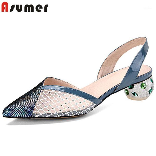 

asumer 2020 new arrival women sandals casual party wedding shoes pointed toe comfortable ladies sandals big size 411, Black
