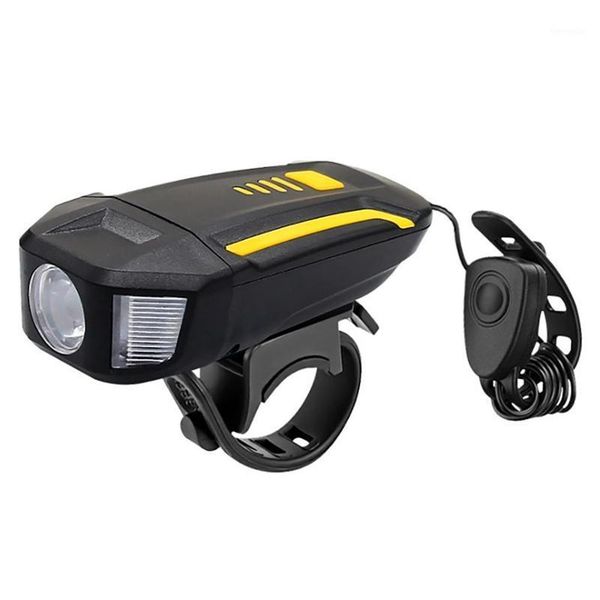 

multifunction usb bicycle headlight led bicycle horn bike front light waterproof headlight riding hiking camping bike1
