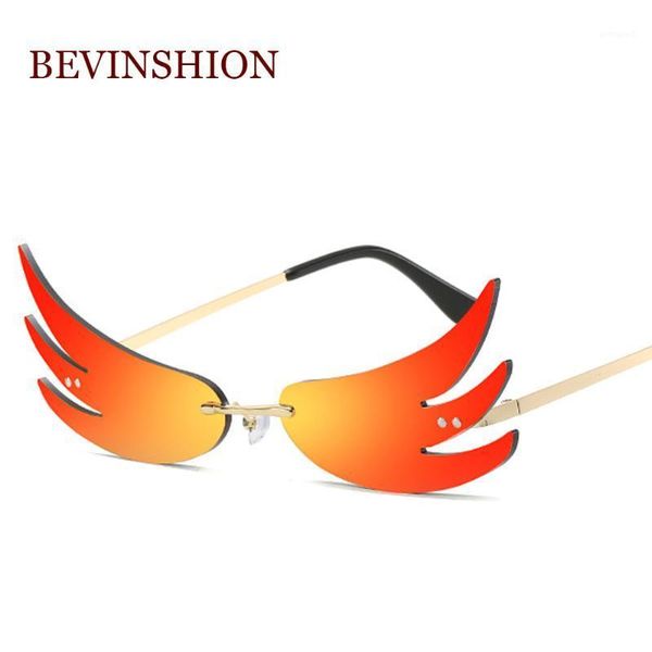 

sunglasses 2021 flame hip hop european and american trendy reflective pink mirror goggles small frame sun glasses1, White;black