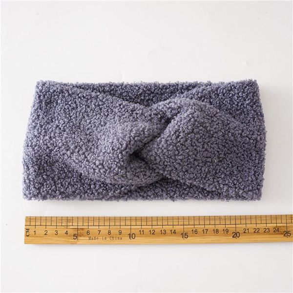 

women headband ear warmer fluffy cross knotted wide brim hairband winter lovely faux fur bandage solid color hair accessories q sqcscc