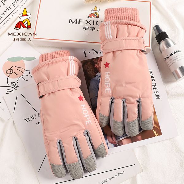 

scarecrow ski women warm in autumn and winter lovely cycling cold proof plush windproof men's cotton gloves