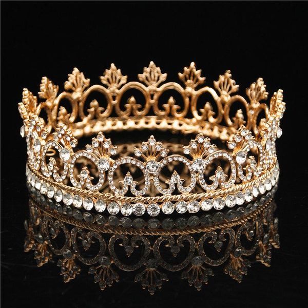 

rose gold wedding crown bridal tiaras and crowns princess diadem female bridal headdress hair ornaments head jewelry, Golden;silver