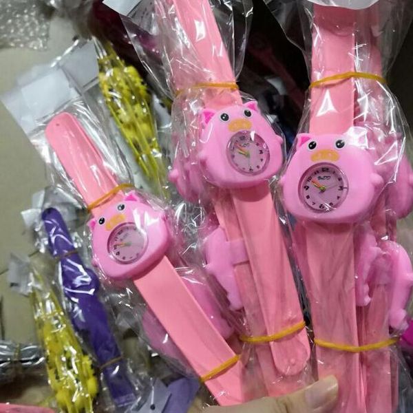 

new boy watches girl flower animal monkey ribbit frog kid wristwatch band cartoon snap slap silicone student watch