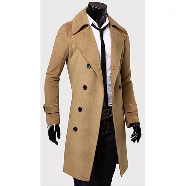 Männer Trenchcoats ZOGAA 2021 Mode Winter Männer Britischen Stil Mantel Lange Slim Fit Mantel Jacke Wind Oberbekleidung Tops Wolle Mantel1