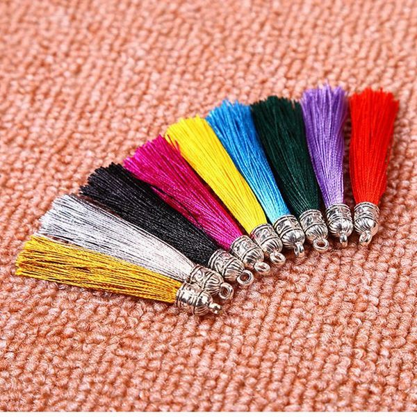 

10pcs mini metal cap tassel jewelry curtain garments decorative accessories diy key cell phone bag fringe trim tassels pendant h qylgli