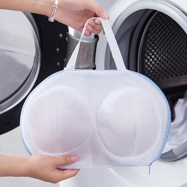 

1pcs cleaning underwear machine-wash special home use polyester anti-deformation bra mesh bags for travel laundry brassiere bag1