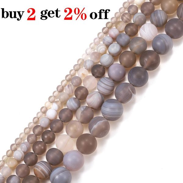 

1strand lot 4 6 8 10 12mm matte gray strips agates beads stone round loose beads for bracelet jewelry makings supplies wholesale h jllpce, Silver