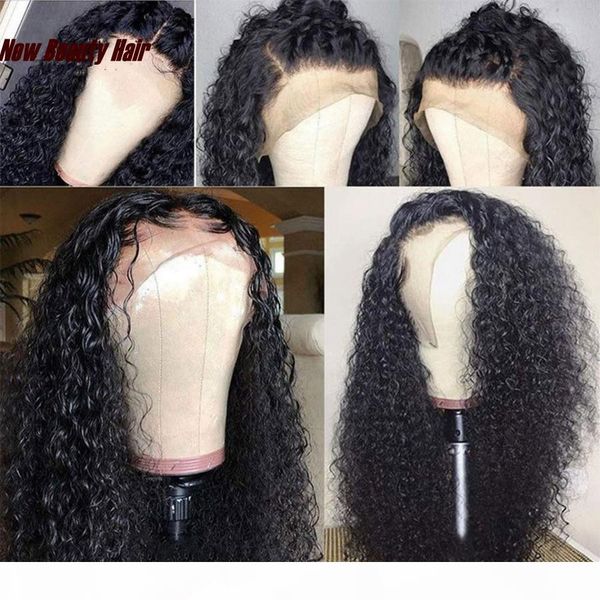 

elling deep curly simulation human hair wig pre plucked with baby hair kinky curly full lace front wigs synthetic for black women