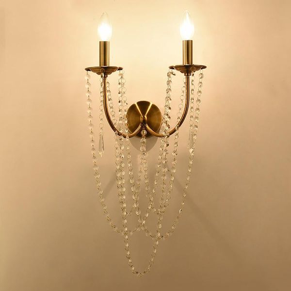 

nordic crystal iron led wall lamps indoor decor sconces bedroom light fixture bedside living room l aisle stairs wall light